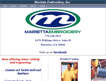 Tablet Screenshot of mariettaembroidery.com